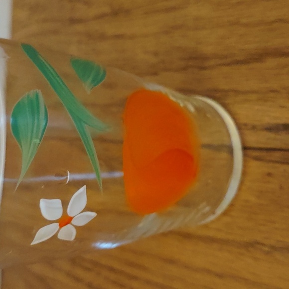 Vintage (3) Tropicana Hand Painted Juice Glasses - Picture 3 of 3